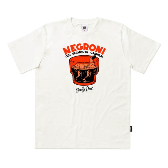 THE DUDES NEGRONI CLASSIC STANDARD T-SHIRT BLACK Άσπρο